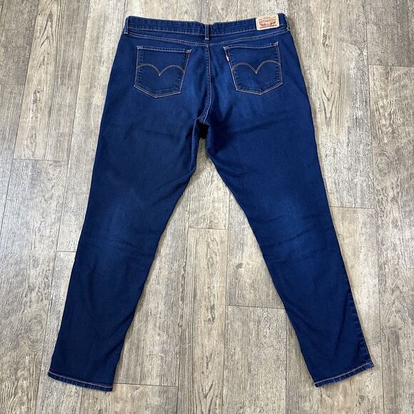 Levi's 711 SKINNY Womens Size 33 Blue Mid Rise Jeans Denim Pants 38x29 - Picture 2 of 13